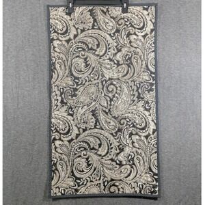 Madison Park King Pillow Sham Black Silver Paisley‎  Jacquard 20x36 Set of 2